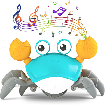 Crawling Crab Baby Toy Infant: Tummy Time Toys For Babies 3 6 9 12 18 24 36 Months, Walking Dancing Sensing Crab For Toddler 1 2 3 4 Year Old, 1St Music Birthday Gifts For Boys Girls
