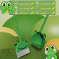 Scktyzs Mini Broom With Dustpan For Boy I Kids Small Cleaning Set Combo Pretend Play I Toddler Kitchen Dress Up Toys-Frog Green
