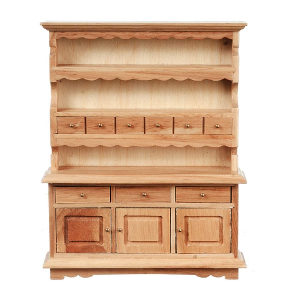 Dollhouse Miniature 1:12 Scale Oak Hutch #T4114
