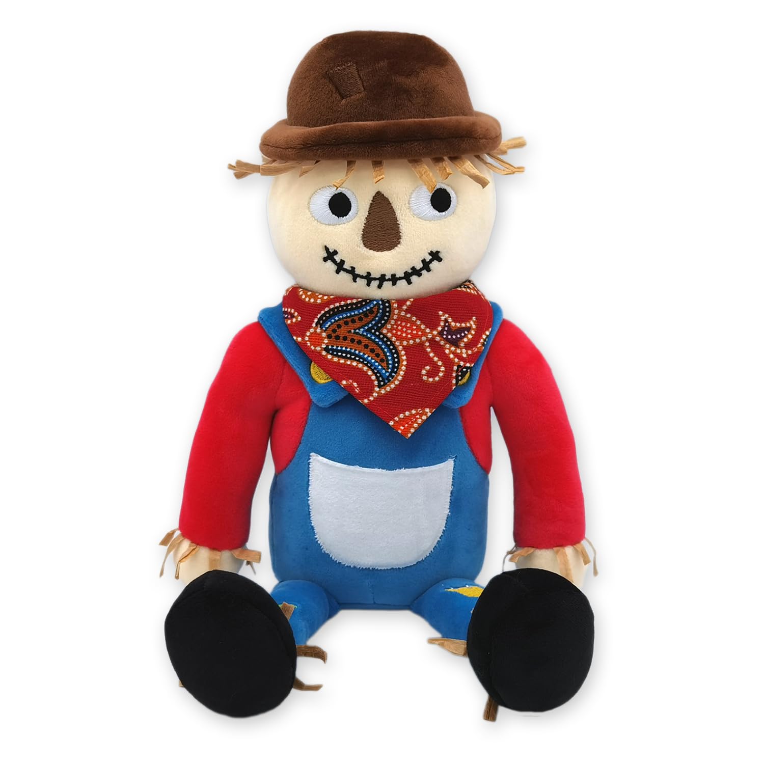 PLUSHOLOGY Squishy Scarecrow Stuffed Animal; Ultra Soft and Cuddly Plush Toy for Kids 3 Years Old to mature-themeds; Child-Safe Embroidered Eyes adds a Unique Aesthetic; (9 Tall)