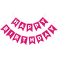 Hot Pink Happy Birthday Banner Birthday Sign For Backdrop Happy Birthday Decorations For Women Girls Kids Birthday Party Wall Door Garland Bunting Banner Hot Pink Party Supplies