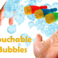 Ja-Ru Mini Handheld Bubble Blower With Non Toxic Bubble Solution | Touchable Bubbles For Kids | Stress Relief Fidget Toy | Bubble Party Favors For Kids (3 Pack) 1508-3A