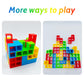 Lemren Tetra Stack Tower Attack Game - 64 Pcs With Storage Box Team Tower Game For Kids & Adults, Family Party Game Board Games