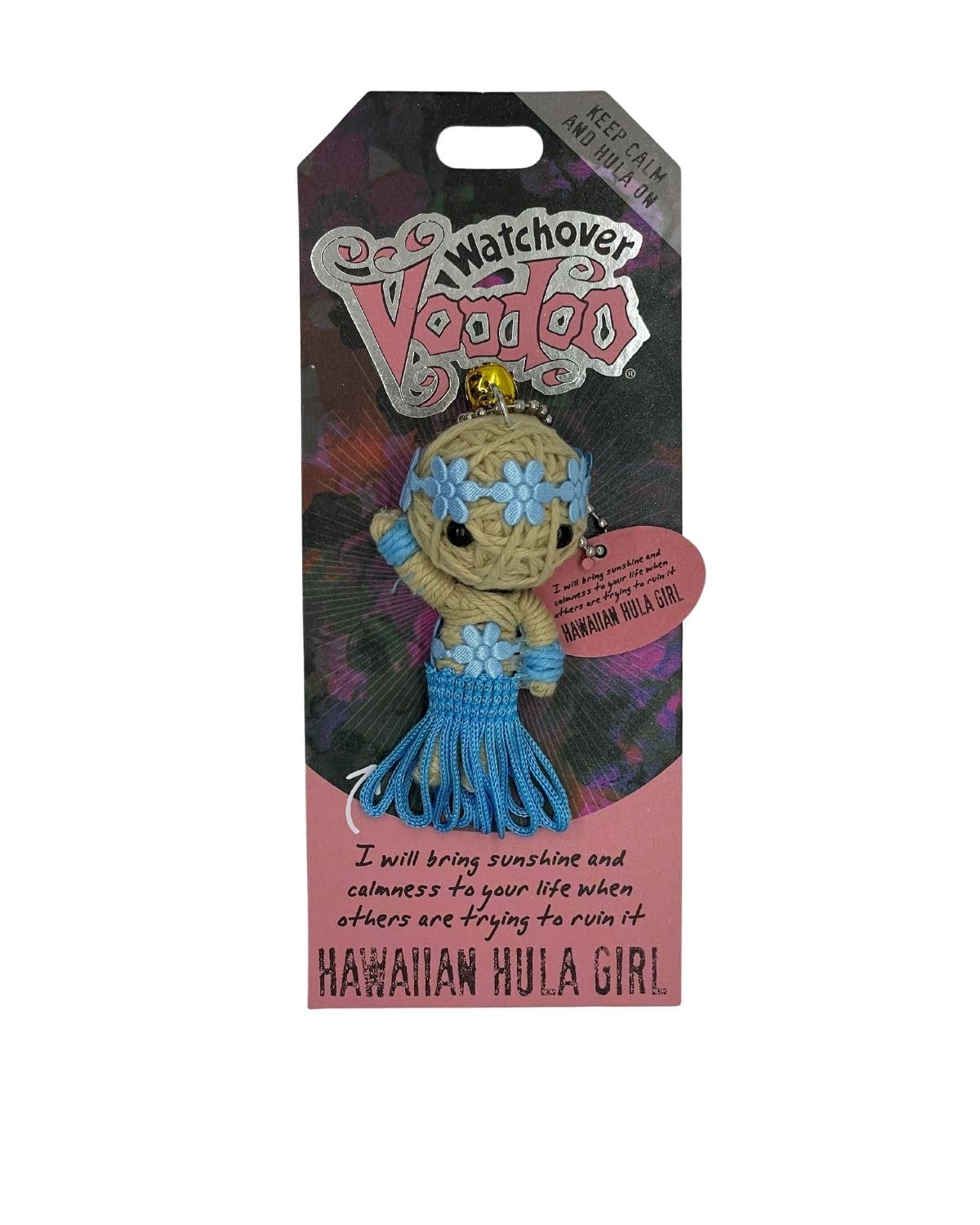 Watchover Voodoo 3-Inch Hawaiian Hula Girl Keychain - Handcrafted Gift To Bring Good Luck And Positivity Everywhere You Go