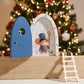Wooden Magical Fairy Doors - Openable Tooth Elf Door with Mouse Elf & Ladder, Tiny House Doors for Kids Imaginative Play, Handma