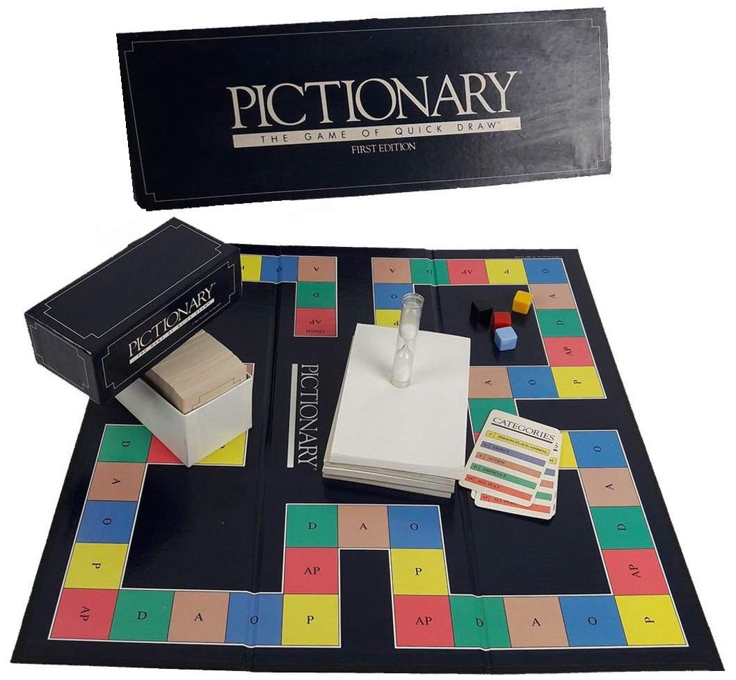 Pictionary First Edition Quick Draw Game - Multi-color Paper Board Game