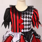 Lmyove Girls Clown Costume,Halloween Circus Dress Up For Kids (Small, Red&Black)