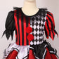 Lmyove Girls Clown Costume,Halloween Circus Dress Up For Kids (Small, Red&Black)