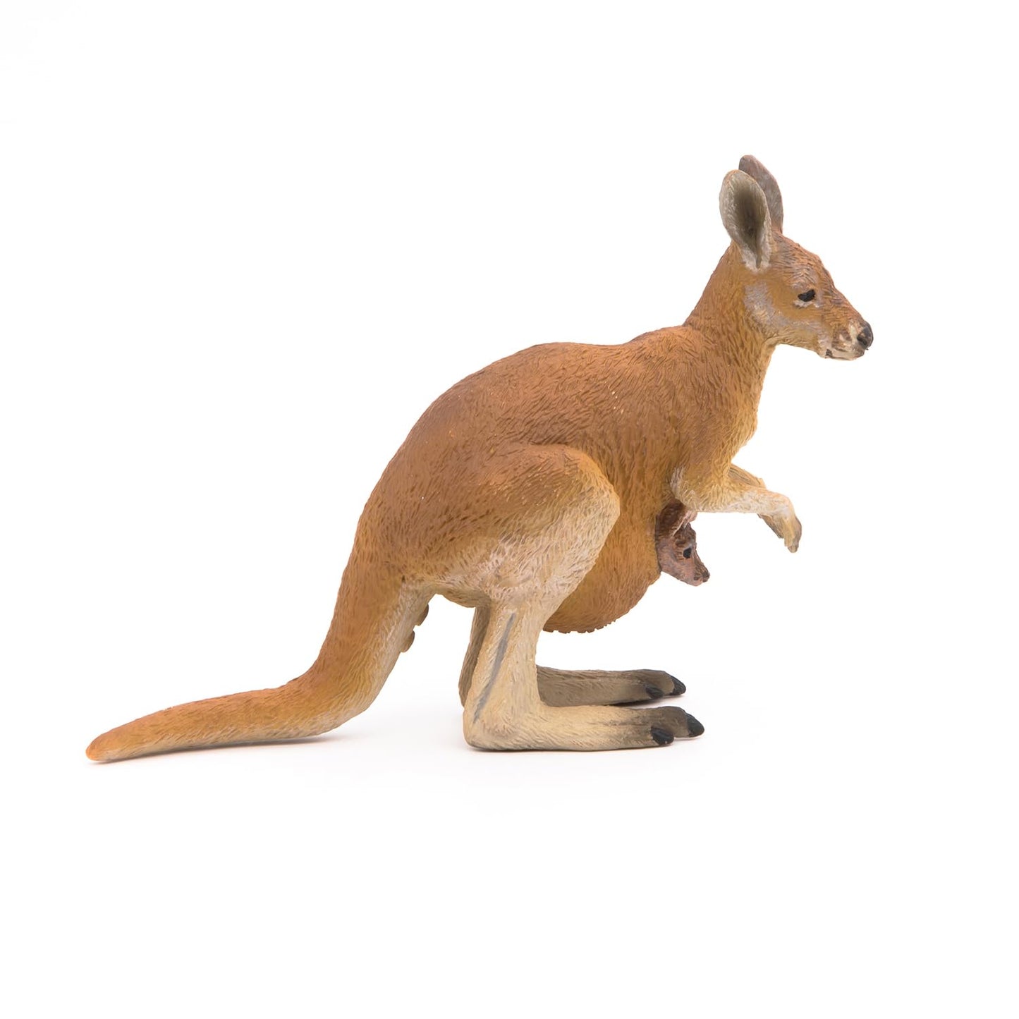 Papo -Hand-Painted - Figurine -Wild Animal Kingdom - Kangaroo With Joey -50188 -Collectible - For Children - Suitable For Boys And Girls- From 3 Years Old
