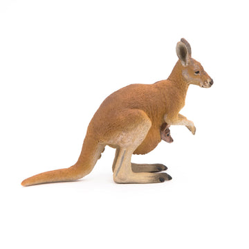 Papo -Hand-Painted - Figurine -Wild Animal Kingdom - Kangaroo With Joey -50188 -Collectible - For Children - Suitable For Boys And Girls- From 3 Years Old
