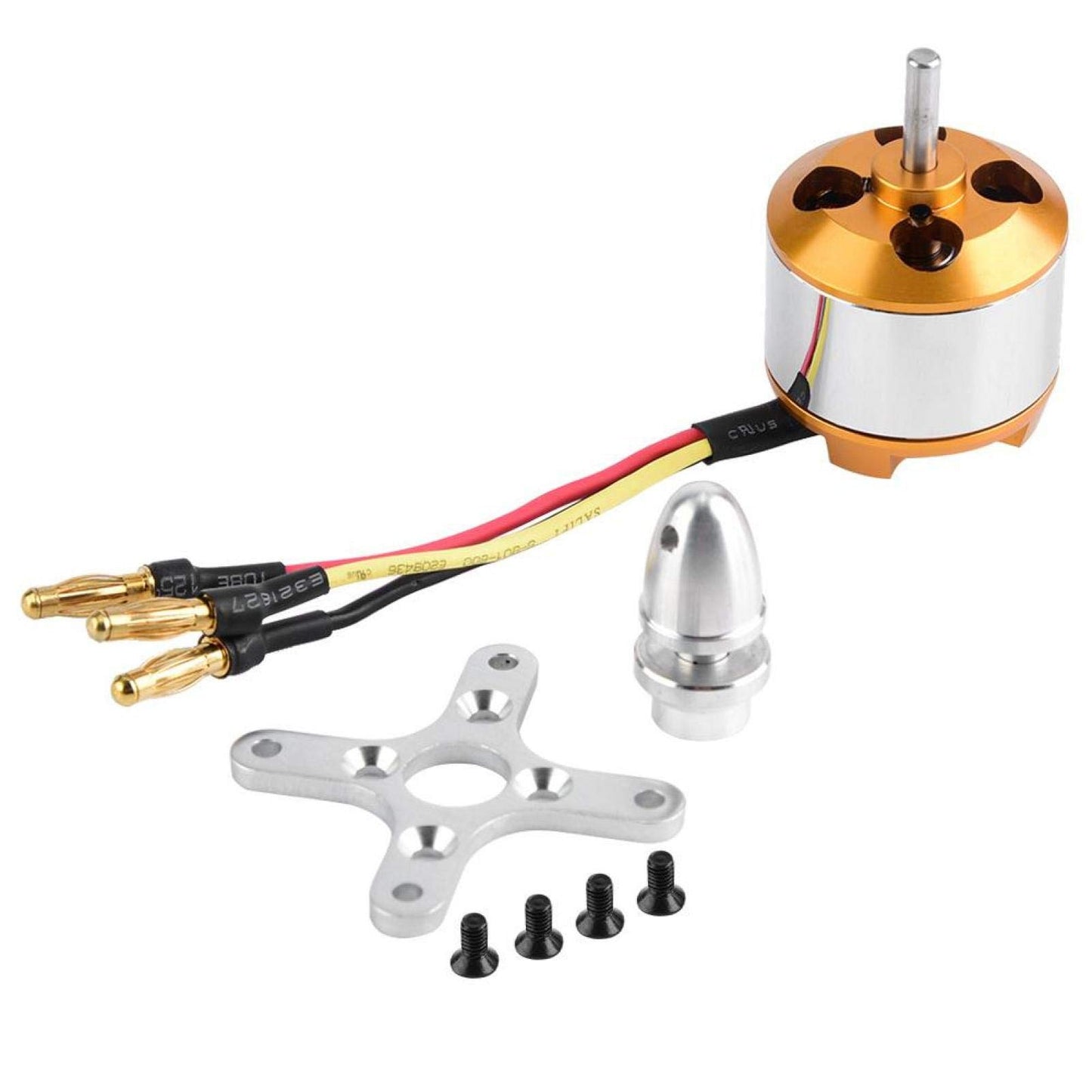 RC Brushless Motor, Brushless Motor 2814 for Fixed Wing RC Plane Model 2kg Max Thrust 3S 4S Motor Electric Speed Controller (100
