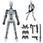 Feetcant Titan 13 Action Figure 2024 New Lucky Robot 13 Action Figures 3D Printed Action Figures for Boys Dummy Robot 13 Action Toy Movable Joints Action Figure (Transparent-1pc)
