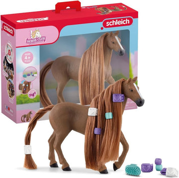 Schleich Horse Club Sofias Beauties English Thoroughbred Mare Toy Horse Set for Girls and Boys with Brushable Hair and Accessor