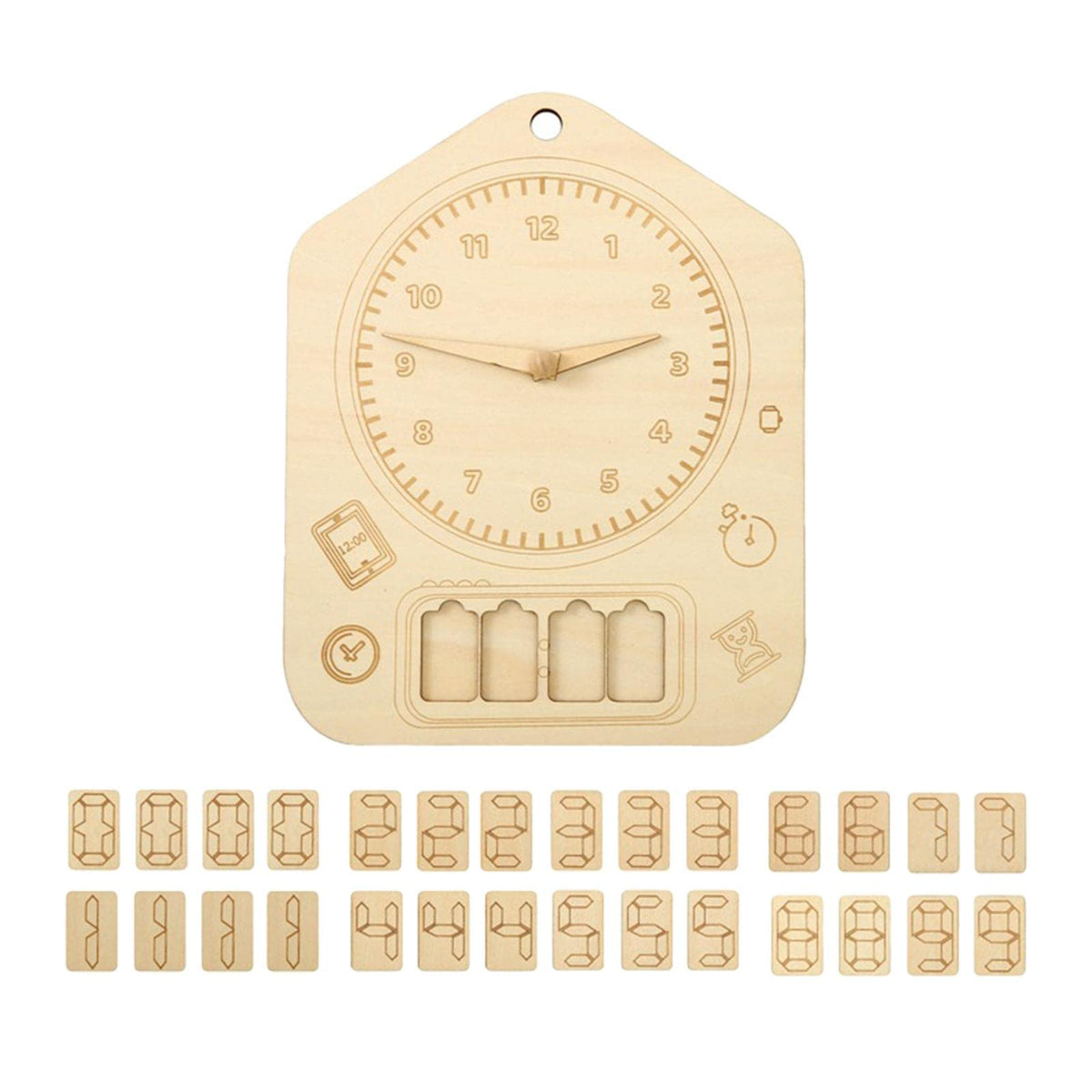 Atorse Montessori Clock Toys Teaching Clock Toy Telling Time For Children Boys Kids