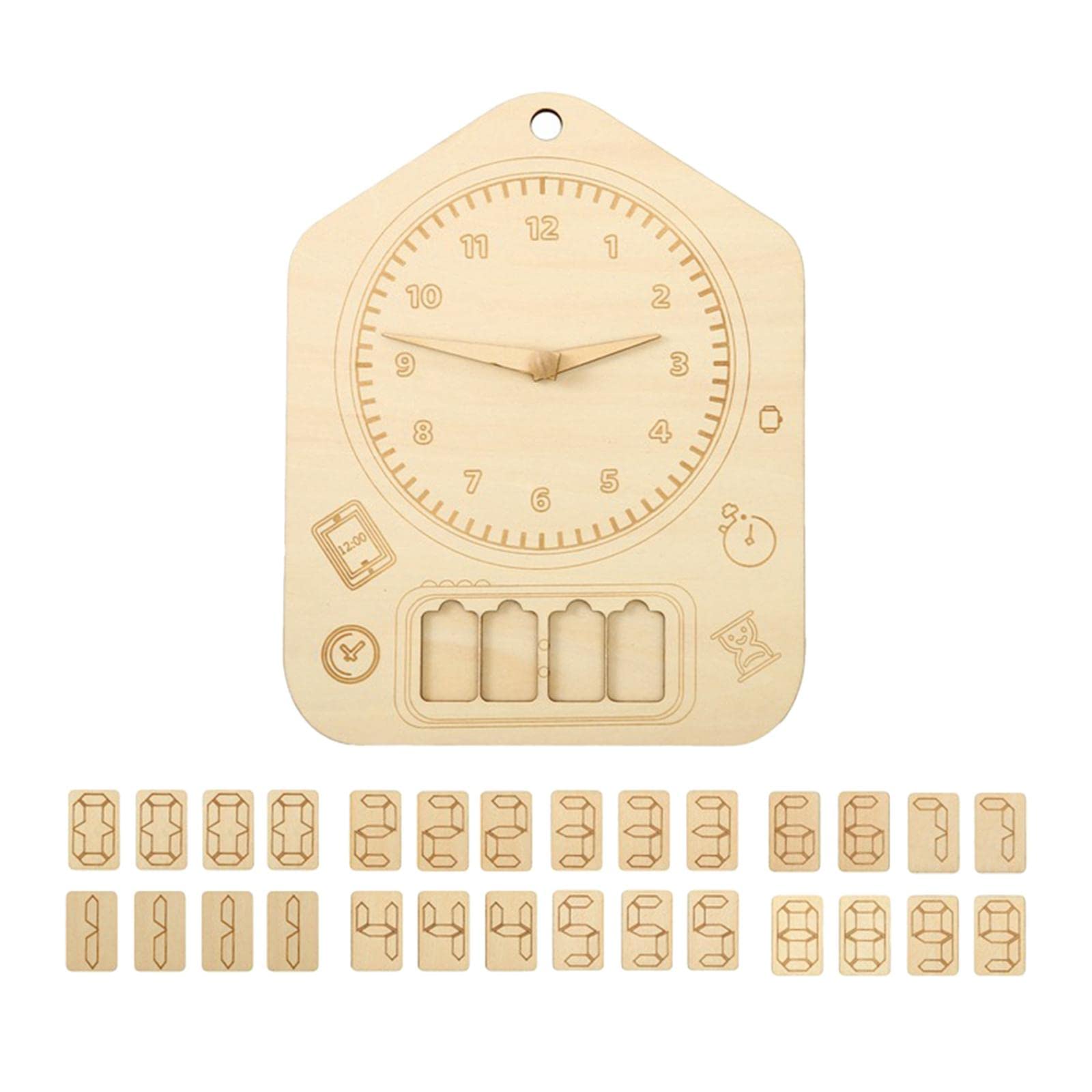 Atorse Montessori Clock Toys Teaching Clock Toy Telling Time For Children Boys Kids
