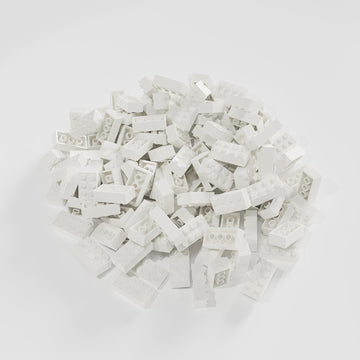 100 Piece White Bricks Bulk, White 2X4 Building Bricks Flat, Compatible With Lego Parts And Pieces: 2X4 White Bricks(Color: Whit