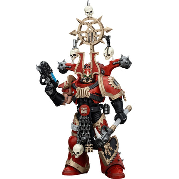 JOYTOY Warhammer 40k World Eaters, World Eaters Khorne Berzerker with Berzerker lcon 1/18 Action Figure, Dedicated to You Who Lo