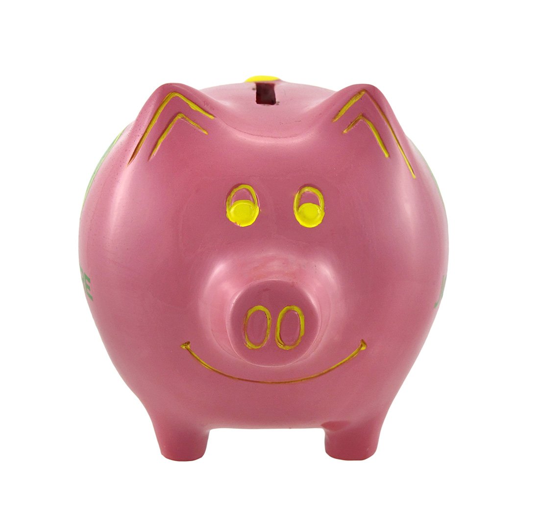 M. Cornell Importers John Deere Pink Piggy Bank