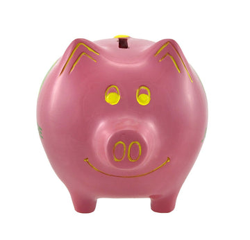 M. Cornell Importers John Deere Pink Piggy Bank