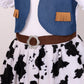Lmyove Cowgirl Halloween Costume For Girls, Role Play Party Dress Up Outfit For Kids (Medium, Blue)