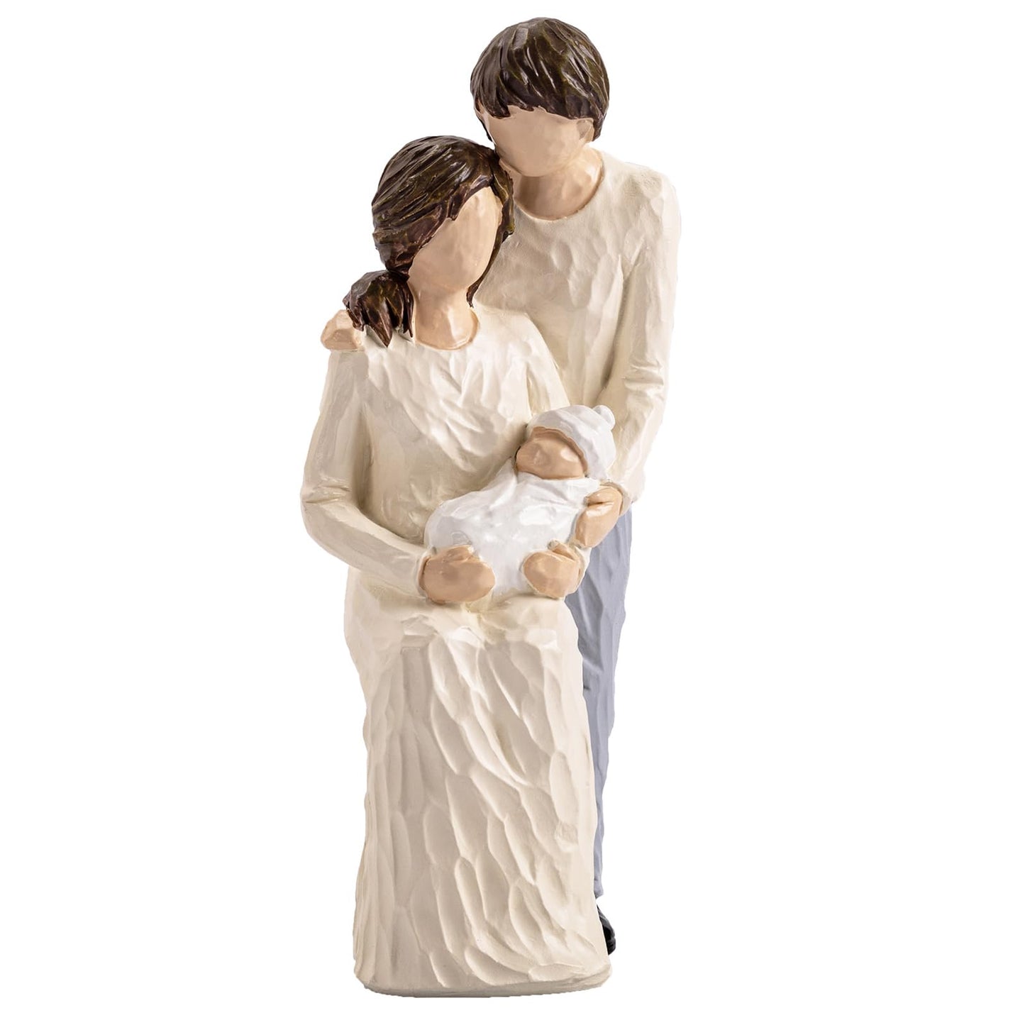 Elegondrar New Parents And Baby Figurines, Gifts For New Mom And Dad, Ideal For First Mothers Day, First Fathers Day, Hand Paint