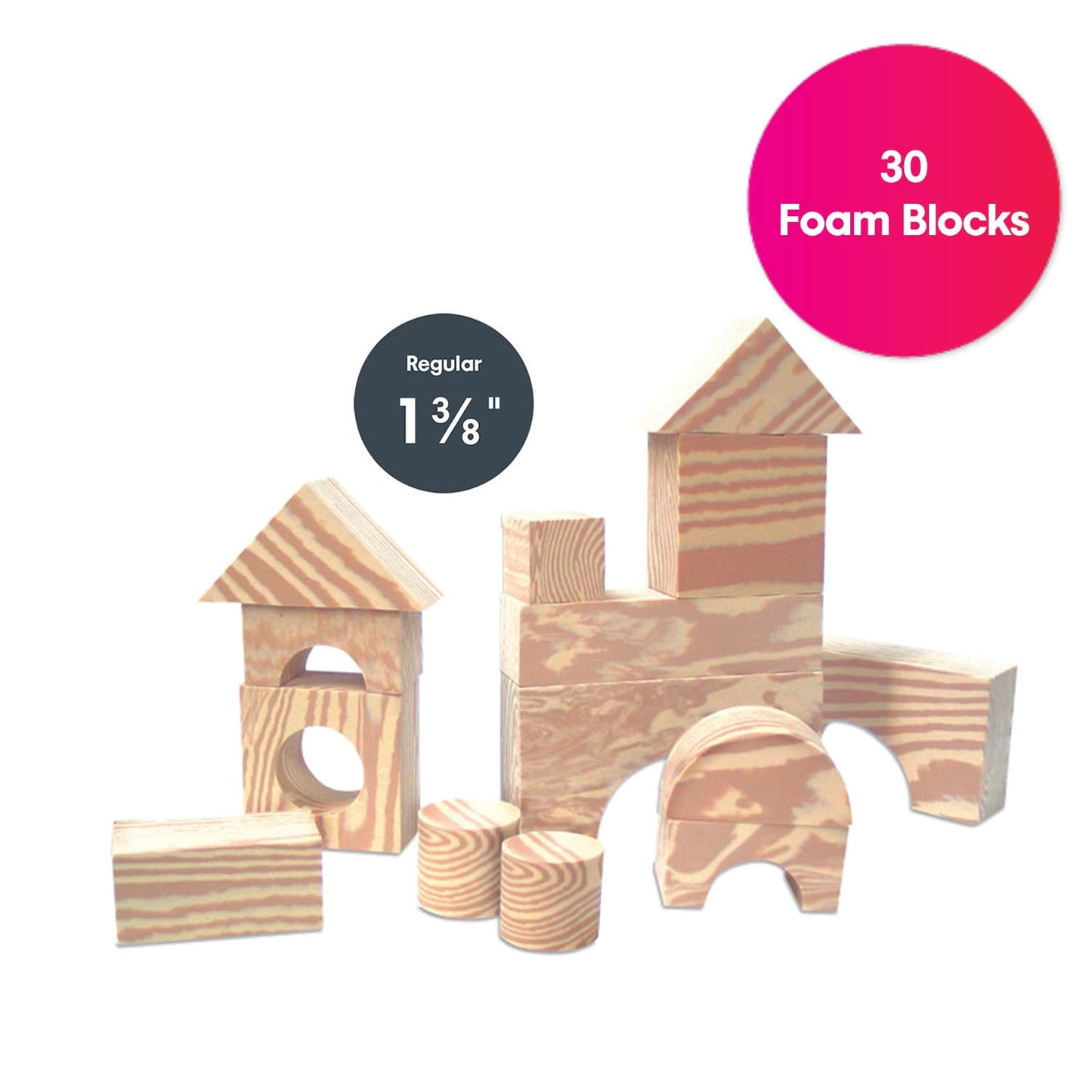 Edushape Big Wood-Like Blocks, 32 Piece