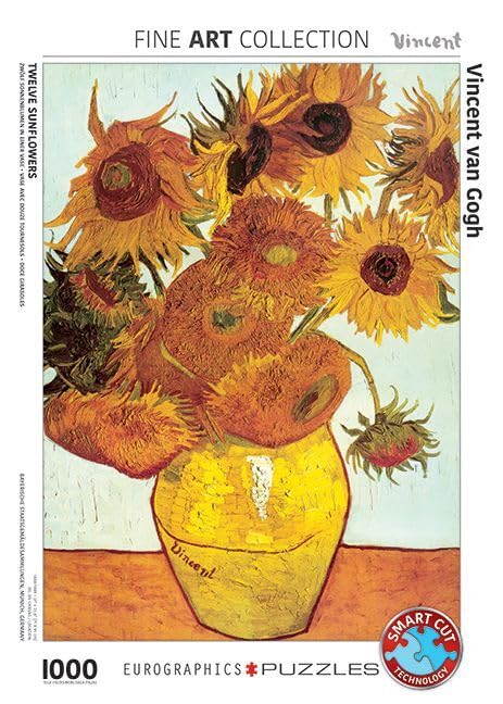 Eurographics Twelve Sunflowers By Van Gogh 1000-Piece Puzzle