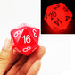 Bescon Jumbo Glowing D20 38MM, Big Size 20 Sides Dice Red Glow in Dark, Big 20 Faces Cube 1.5 inch