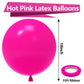 Bezente Hot Pink Balloons 18 Inch - 30 Pack Large Thick Pink Balloons Big Round Hot Pink Latex Balloons For Wedding Baby Shower