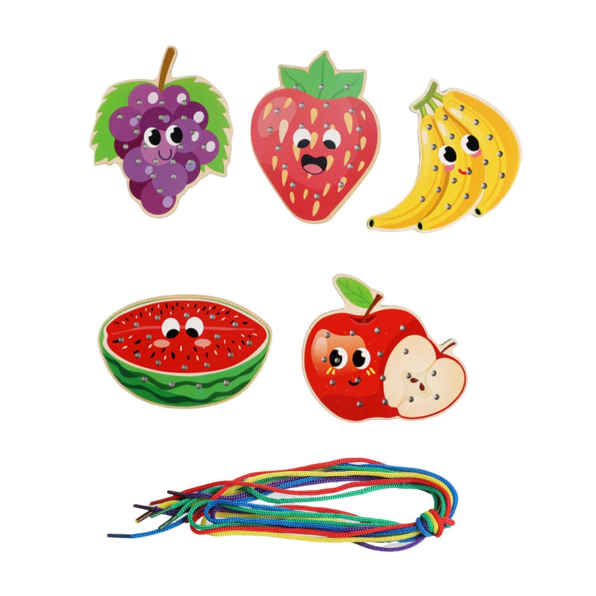 TRENDYNEST Lacing Cards for Preschoolers and Kids Motor Skills Toys Wooden Sewing Cards Style D | Toys & Hobbies | Educational |