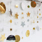 Flairs New York Happy Birthday String Decorations Party Props (Pack Of 1 String Decorations, Silver Gold Glitter Polka Dots And