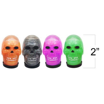 Artcreativity Skull Head Noisy Putty Halloween Toys, Set Of 24, Non-Candy Trick Or Treat Supplies For Kids, Great As Halloween Party Favors, Halloween Goodie Bag Fillers, And Prank Toys, 4 Colors