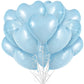 TONIFUL 30Pcs 18 Inch Baby Blue Heart Balloons Pastel Blue Heart Shape Foil Mylar Balloons Decoration for Birthday Valentines D