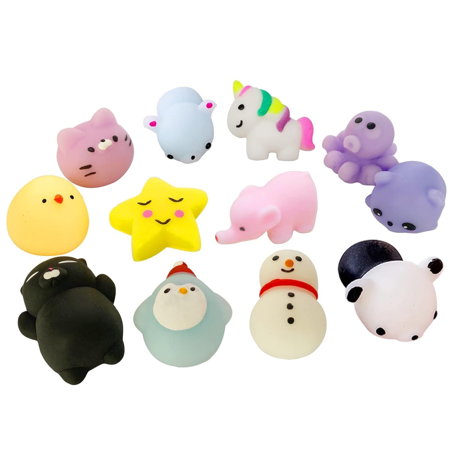 Anab Giab Mini Animals Toys For Kids Unicorns Squeeze Stress Relief Toys (Set Of 5)