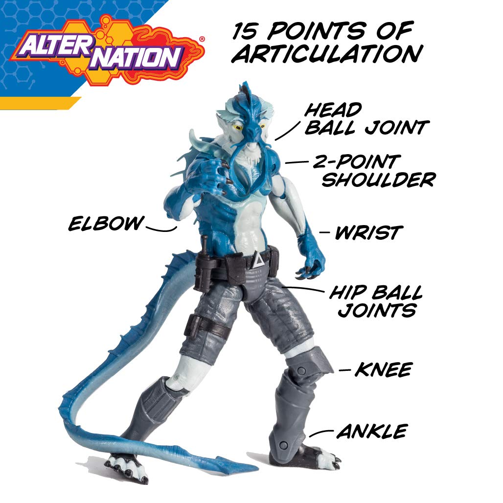 Alter Nation El Ray Human Stingray Electric Eel Hybrid Web Cartoon Dark Horse Comics Graphic Novel Action Figure With    Lightni