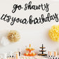 Beishida Black Go Shawty It'S Your Birthday Banner - No Diy - Hip Hop Theme Glitter Happy Birthday Banner - Pre-Strung - Black R