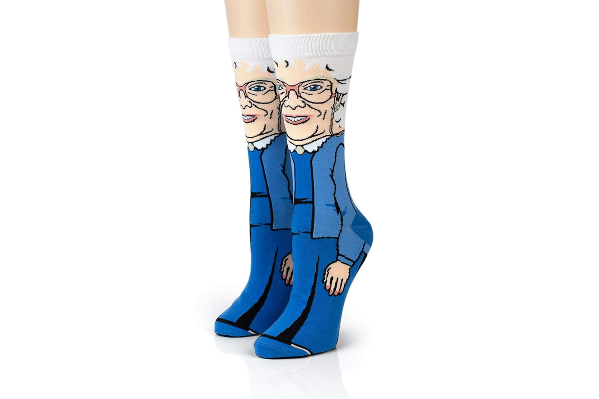 The Golden Girls Sophia Graphic Socks | Hilarious All-Over Graphic Design Of Your Favorite Golden Girl | Crew Socks Style Sized 