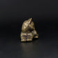 Aorvoras Miniature Sleeping Cat Figurine, Brass Cat Figurines, Retro Cat Statue Ornament, Dollhouse Miniature Cat, Mini Micro Ga