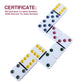 Gothink Dominoes Set For Adults With 4 Wooden Trays/Racks, Double 6 Dominoes Set Travel Set With 4 Tiles Holders, 28 Tile Colored Dot Dominos In Tin Box Classic Family Board Games For 2-4 Players