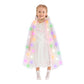 Hsctek Light Up Princess Cape, Rainbow Princess Dress Up Tulle Cape, Coloful Princess Outfit Costume Accessories Kids Toddlers Girls