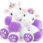 Plushible Bridging Miles With Smiles Poppy The Unicorn - 44 Inch Ultra Soft Stuffed Animal | Safe Unicorn Toys For All Ages | Co