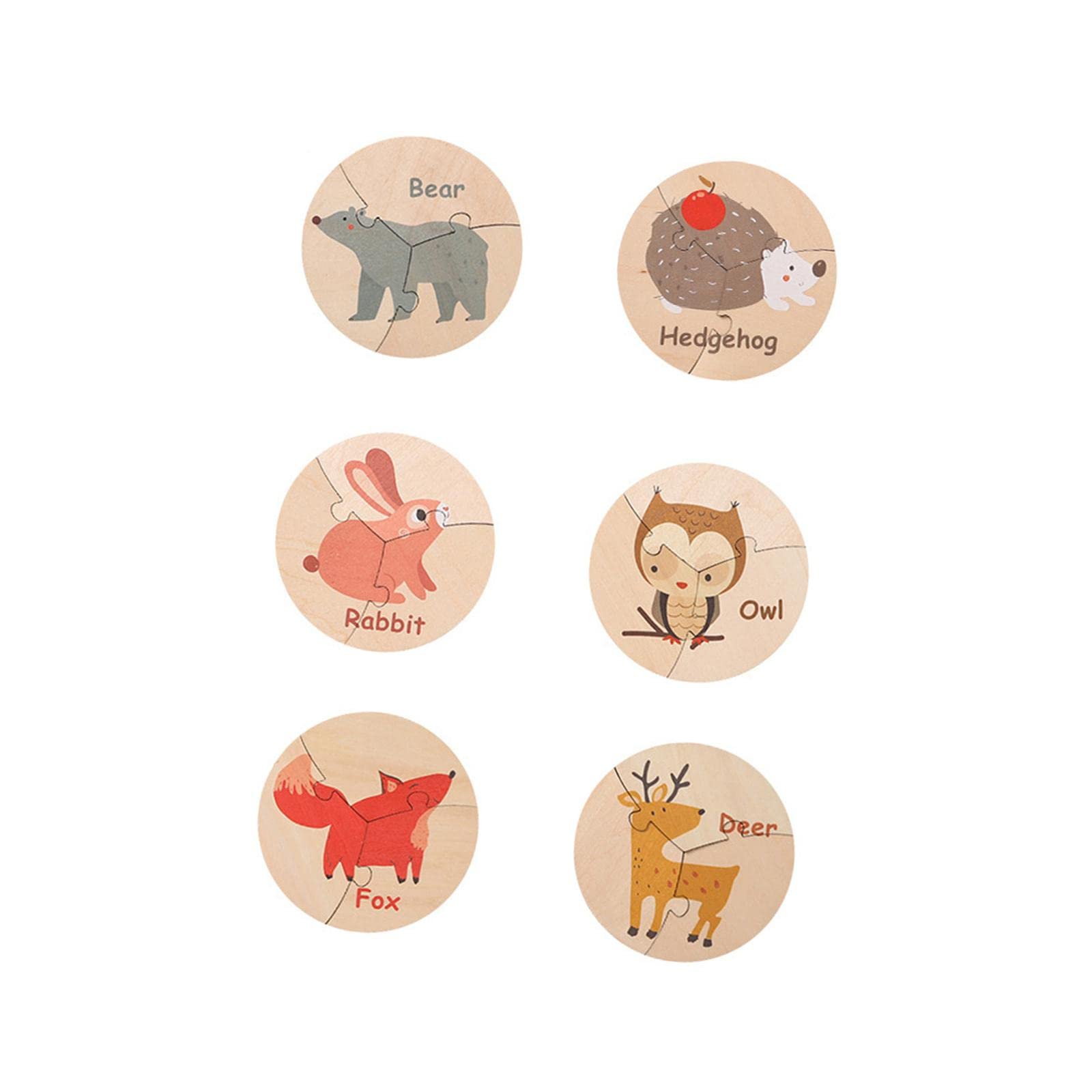Jazzy Pearls 6 Pieces Montessori Wooden Puzzles Colors Shapes Learn For Kids Ages 35 Bear Suit|Toys & Hobbies | Educational | O