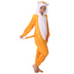 Lobujou Animal Hooded Costume For Kids Boys Girls Flannel Onesie Halloween Cosplay One Piece Fox 140