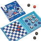 2 In 1 Checkers Sets Travel Toys Magnetic Travel Games Foam Checker Pieces Young Kids Family Board Game (Checkers&Tic-Tac-Toe)