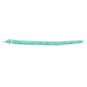 Aurora® Playful Snake Aqua Stuffed Animal - Eye-Catching Designs - Versatile Fun - Blue 53 Inches