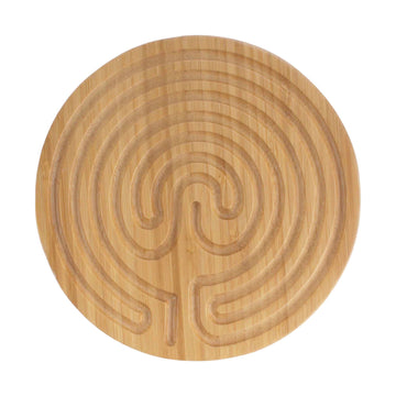Bamboomn Finger Labyrinth For Meditation And Prayer - 6'' Diameter - Cretan Style - 3 Pieces