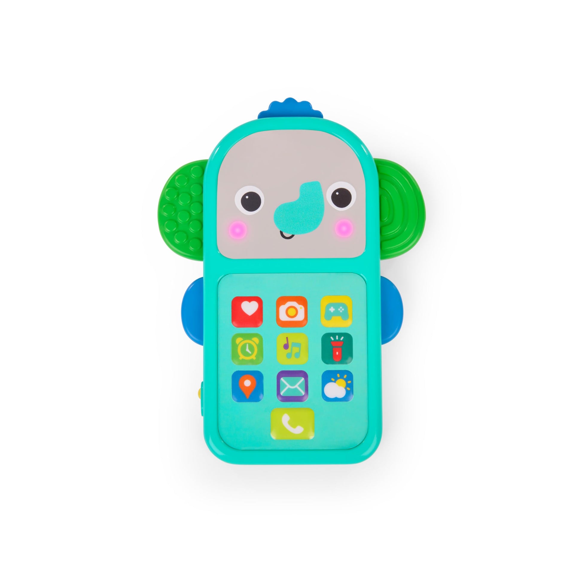 Bright Starts Elephone Baby Phone Toy for Mini-Me Fun with Music and 20+ Sound Effects, 6 Months & Up