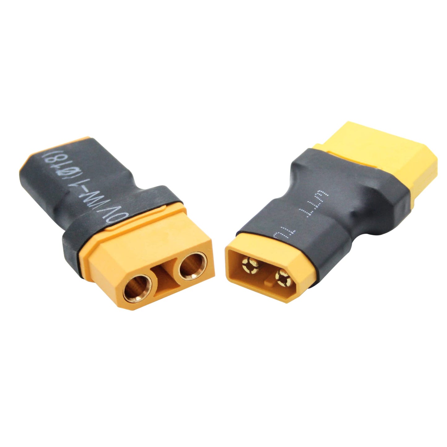 2Pair XT90 Connector Adapter, XT90 to XT60 Male Female No Wire Adapter Converter for RC Lipo Battery ESC/Charger