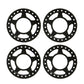 RCLIONS 4pcs Aluminum RC Beadlock Wheel Rim Replacement Ring for 1:10 RC Crawler Car 1.9'' Wheels/Rims(Black)