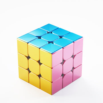 Hellocube Cyclone Boys 3X3 Speed Cube Macaron Magnetic Stickerless Reflective Mirror Reflective, Magic Cube 3X3X3 Puzzle Toys